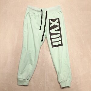 Coco Limon Girls Capri Terry Jogger Pants Sz.Small/Green Mint/XVIII/Drawstring
